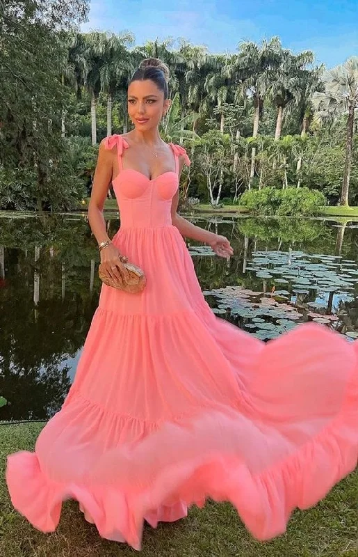 Formal DressA-line Sleeveless Long Prom Dress,Elegant Formal Gown Y1042