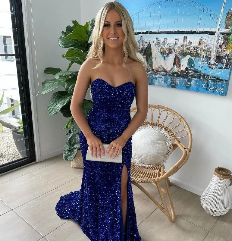 Polka-Dot DressSexy Royal Blue Long Prom Dresses,Sparkly Sequins Special Occasion Formal Gowns Y1299 Polka-Dot DressSexy Royal Blue Long Prom Dresses,Sparkly Sequins Special Occasion Formal Gowns Y1299