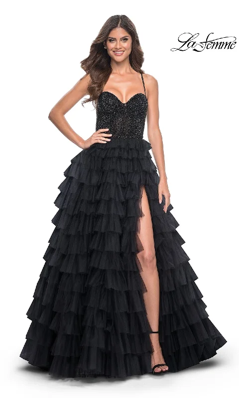 Trumpet DressLa Femme Long Ruffled Prom Ball Gown 32002