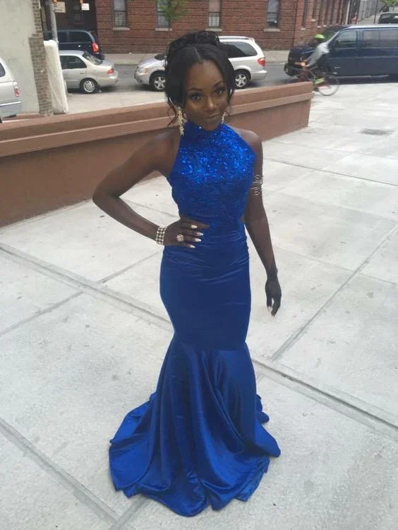 Body-Hugging DressCharming Sheath Royal Blue Satin Backless Slim Fitted Appliques Prom Dresses Y1269 Body-Hugging DressCharming Sheath Royal Blue Satin Backless Slim Fitted Appliques Prom Dresses Y1269