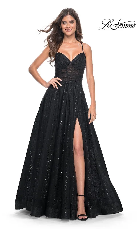 Organza DressLa Femme Long Sequin A-Line Prom Dress 31986