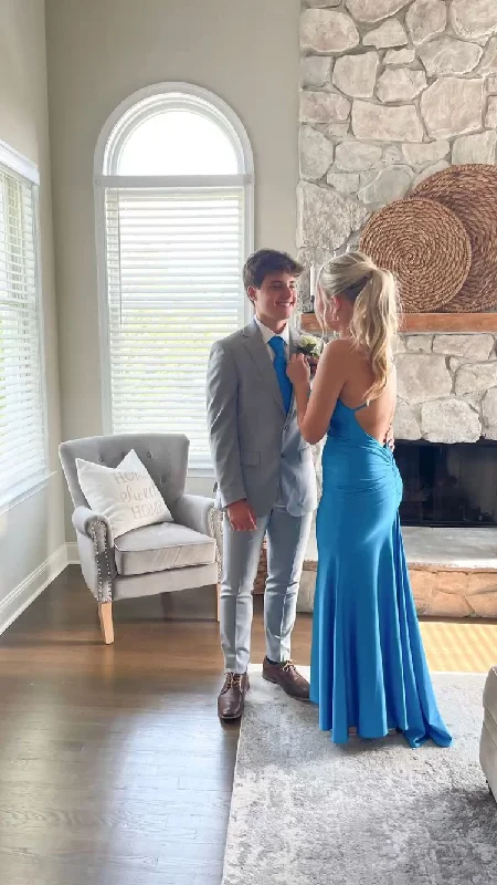 women's party dressesMermaid Blue Backless Prom Dress , Elegant Blue Formal Gown , Graduation Prom Y749 women's party dressesMermaid Blue Backless Prom Dress , Elegant Blue Formal Gown , Graduation Prom Y749