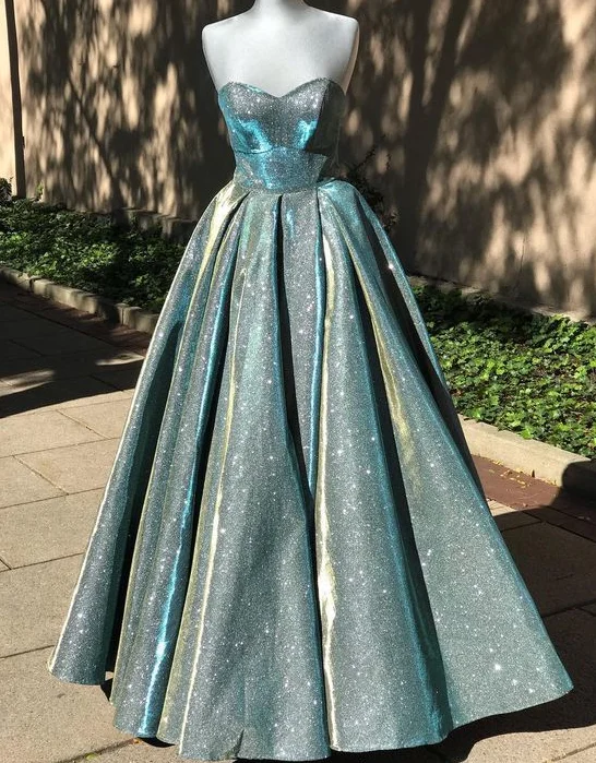 women's statement dressesSparkly Sweetheart Prom Dress Modest Prom Dress Y720