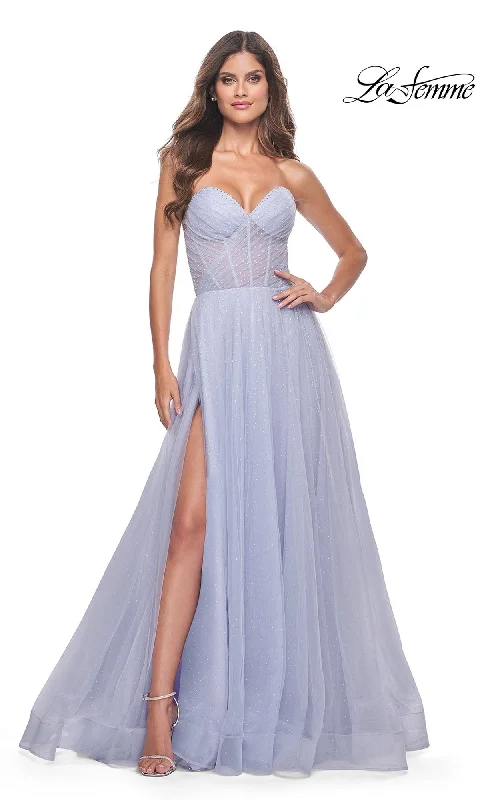 Off-The-Shoulder DressLa Femme Strapless Long Prom Ball Gown 31997