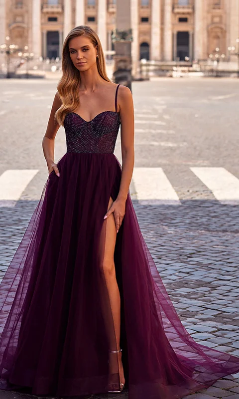 Plus-Size DressLa Femme Embellished Long Tulle Prom Dress 32135