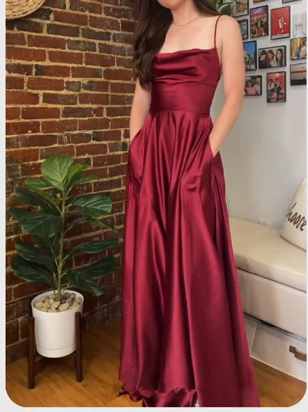 women's fashionable dressesA-line Spaghetti Straps Prom Dress Generous Graduation Dress Y698 women's fashionable dressesA-line Spaghetti Straps Prom Dress Generous Graduation Dress Y698