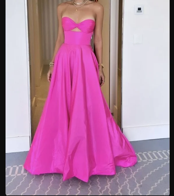 Evening DressElegant A-line Satin Prom Dress,Formal Gown Y1039