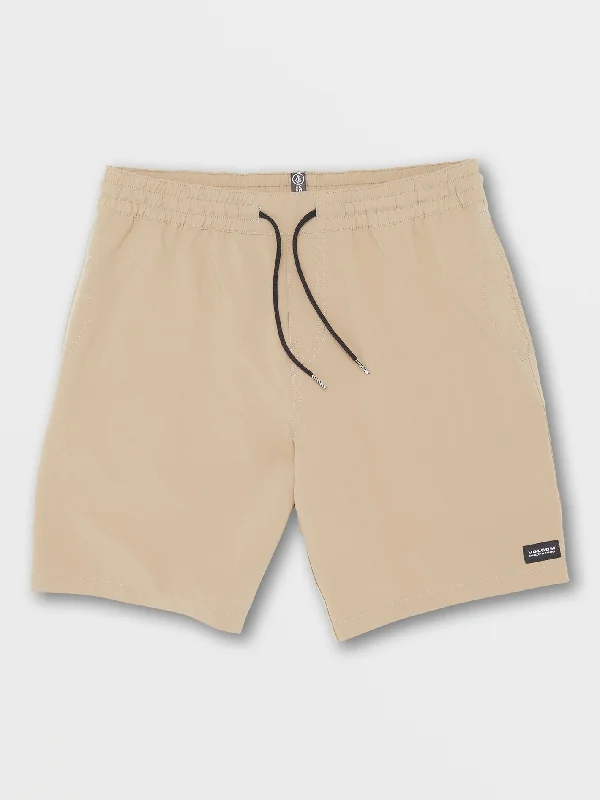 Men's Velcro-Closure Pants for ConvenienceStones Hybrid Elastic Waist Shorts - Khaki Men's Velcro-Closure Pants for ConvenienceStones Hybrid Elastic Waist Shorts - Khaki