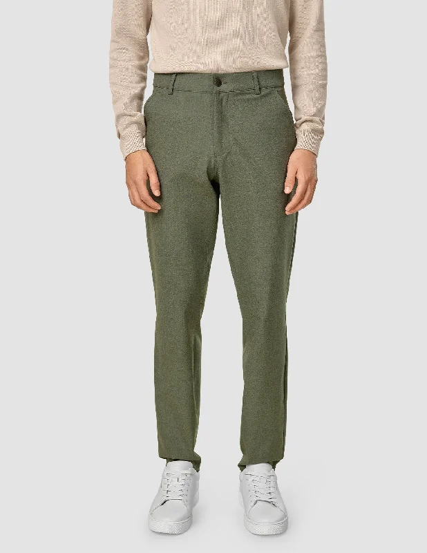 Men's Pants with Contrast Fabric PanelsEssential Pants Regular Nightfall Green Melange Men's Pants with Contrast Fabric PanelsEssential Pants Regular Nightfall Green Melange