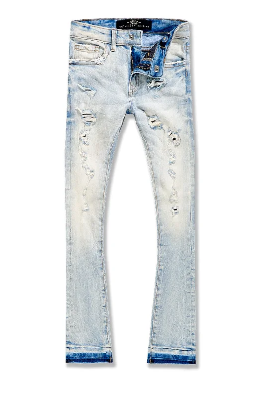 Sustainable Men's JeansKids Stacked Rockport Denim (Iced Lager)
