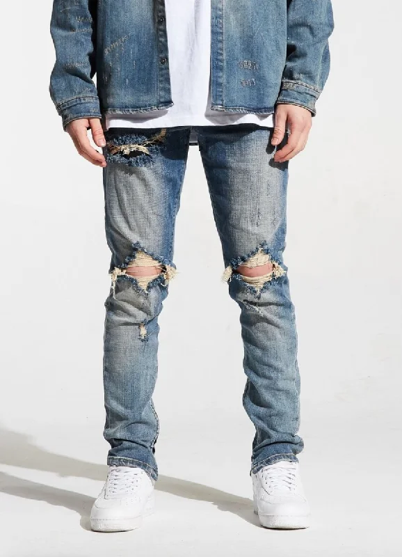 Flexible Men's JeansPacific Denim (Blue Ripped)