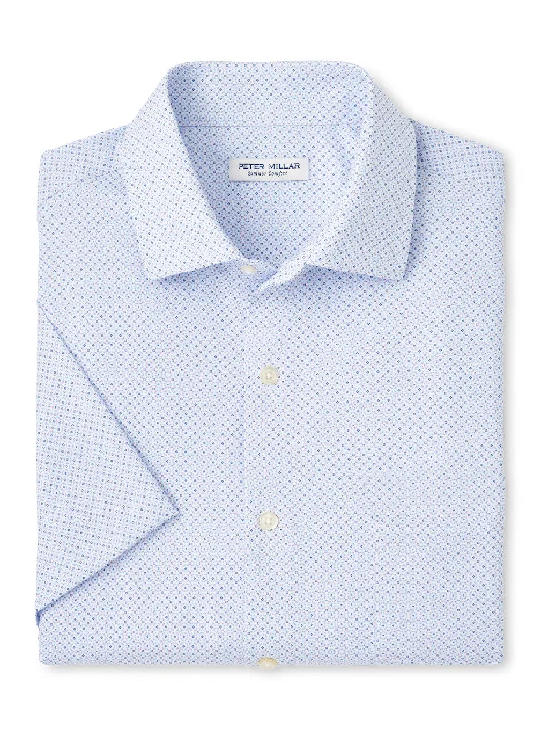 Men's Graphic Print T-Shirts for a Statement LookPeter Millar Men's Champers Performance Poplin Sport Shirt - White