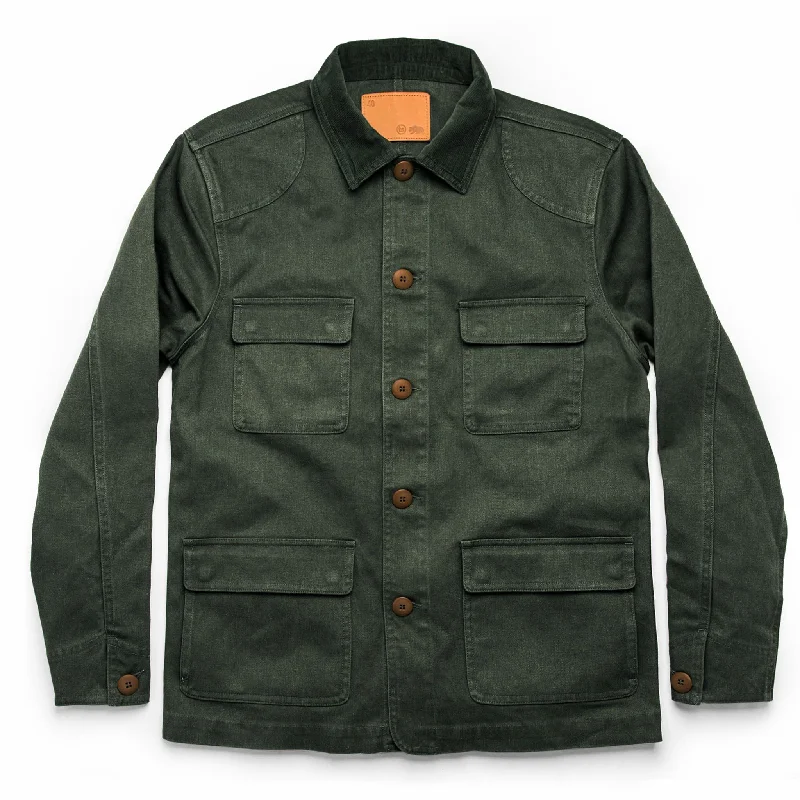 Men's Coats with Inner PocketsThe Project Jacket in Olive Boss Duck