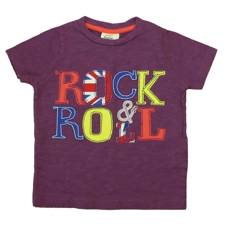 Striped Men's SweatersBoden Girls Purple Rock & Roll T-Shirt