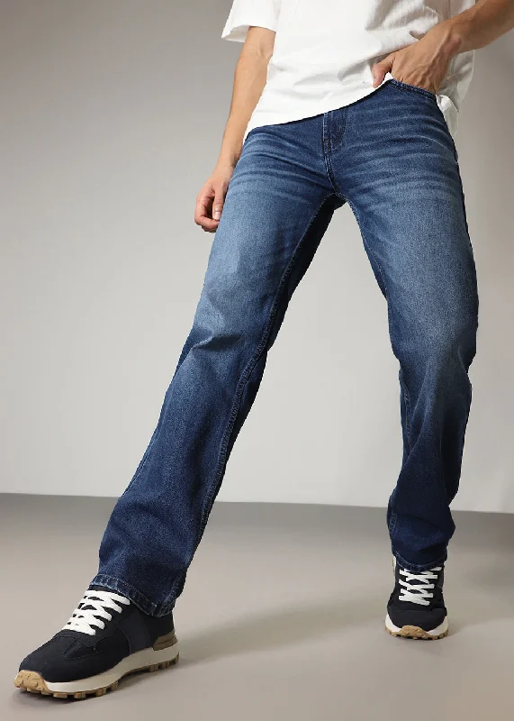 Everyday Men's JeansShady Blue Straight Fit Denim