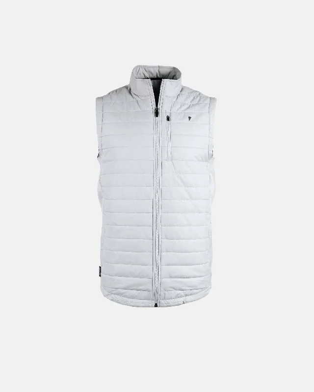 Men's Coats for HikingLight Gray Puff Vest