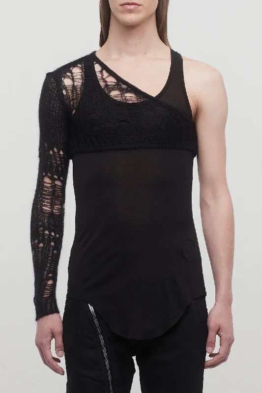 Casual Men's ChinosRick Owens Ziggy Net Top in Black