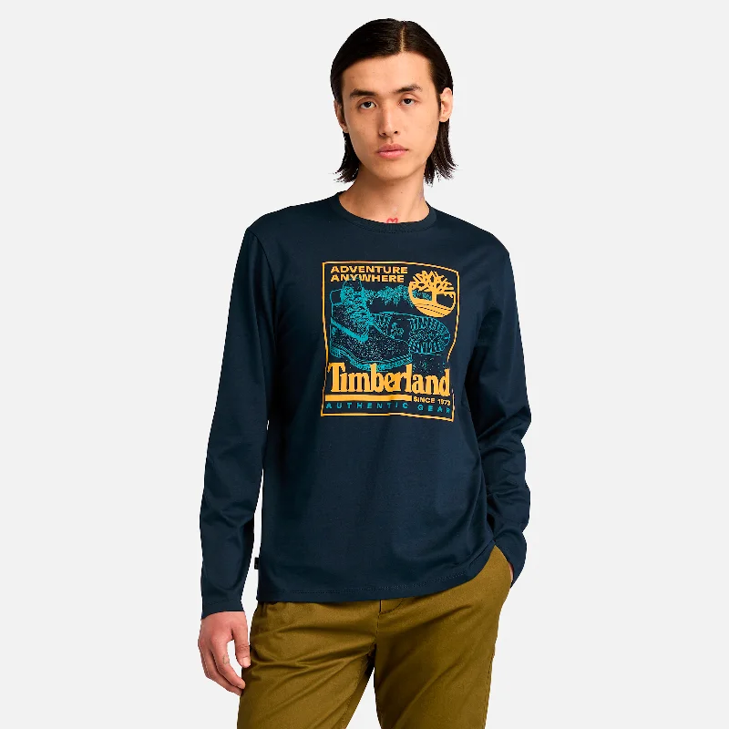 Men's Sweaters for Casual OccasionsMen's Boot Graphic Long Sleeve T-shirt