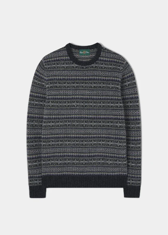 Stylish Men's Cargo PantsTowthorpe Men's Lambswool Fairisle Charcoal Grey Jumper - Regular Fit Stylish Men's Cargo PantsTowthorpe Men's Lambswool Fairisle Charcoal Grey Jumper - Regular Fit