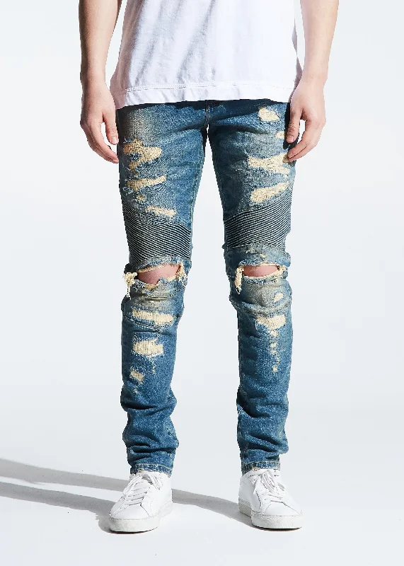Mid-Waisted Men's JeansSkywalker Biker Denim (Vintage Wash)