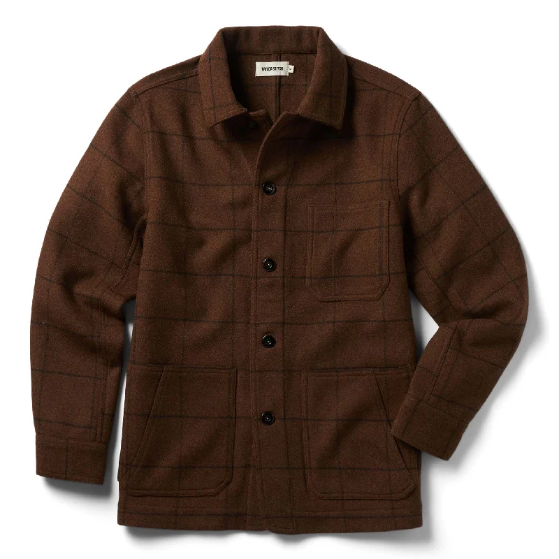 Men's Coats for Ice FishingThe Ojai Jacket in Ginger Check Wool