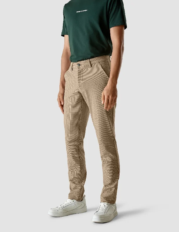 Men's Pants with Flap PocketsEssential Pants Regular Plaid Khaki