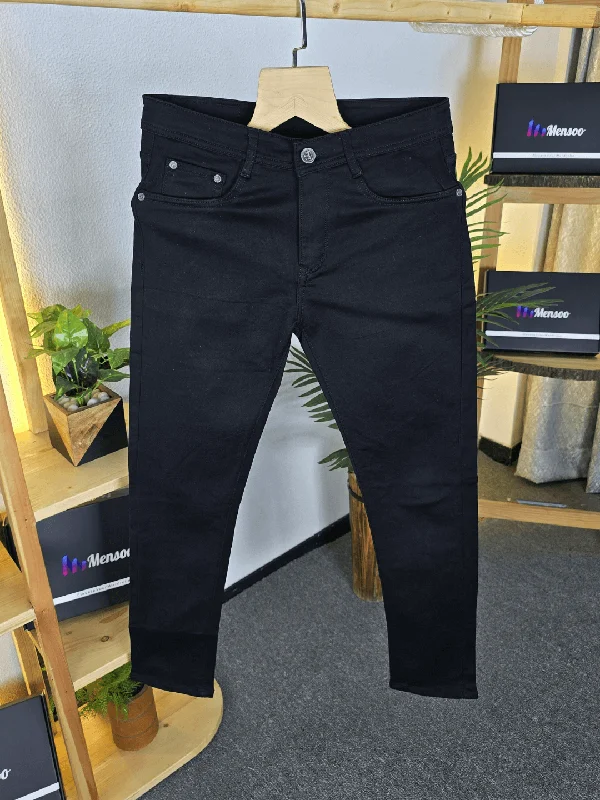 Authentic Raw Denim Men's JeansMensoo Denim Jeans Black