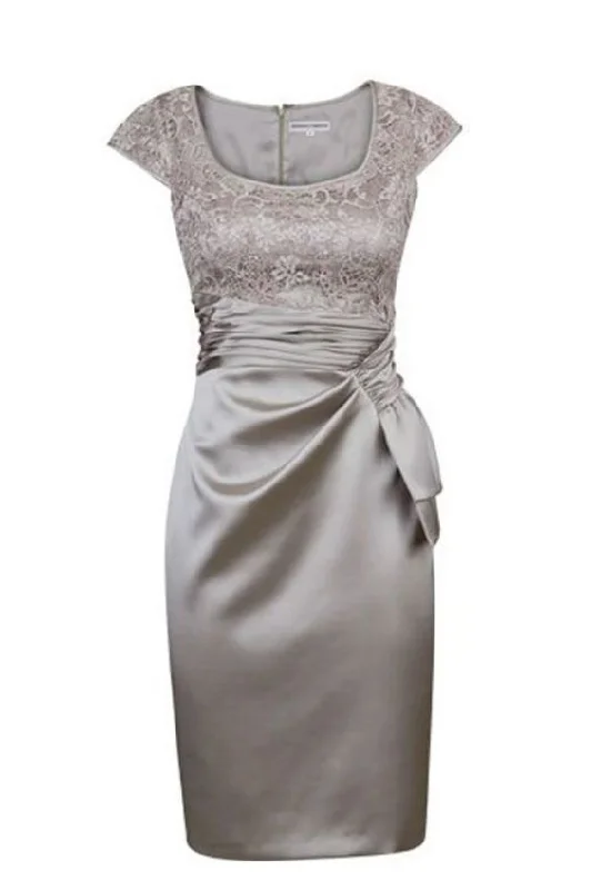 women's apple-shaped body dressesElegant Short Silver Cap Sleeves Mother of the bride Dress homecoming dress cg11697 women's apple-shaped body dressesElegant Short Silver Cap Sleeves Mother of the bride Dress homecoming dress cg11697