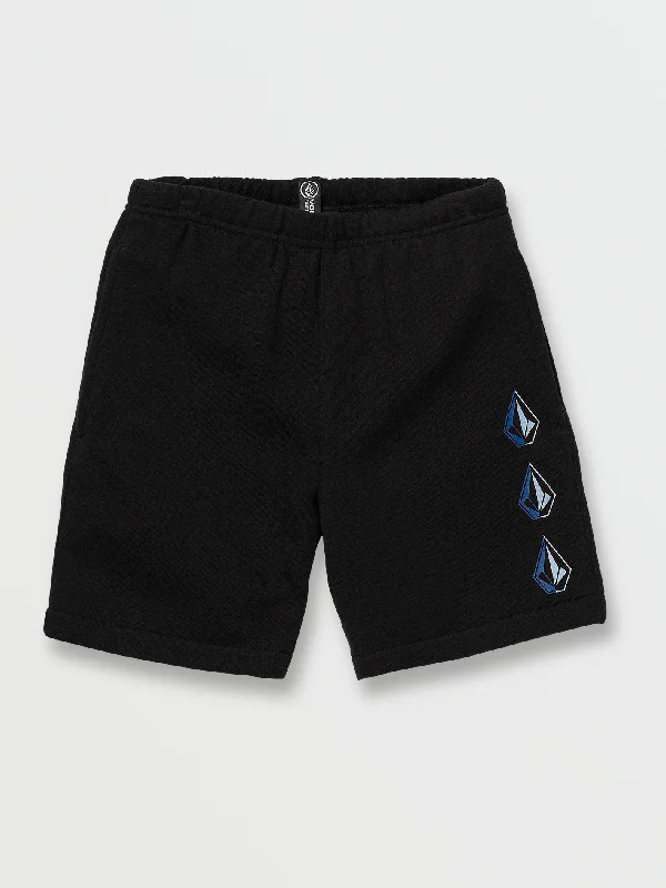 Men's Pants with Patchwork PatternsLittle Boys Iconic Stone Fleece Shorts - New Black Men's Pants with Patchwork PatternsLittle Boys Iconic Stone Fleece Shorts - New Black
