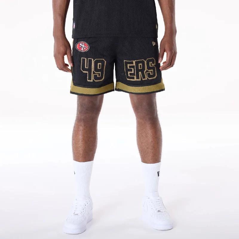 Men's Pants with SuspendersSan Francisco 49ers NFL Mesh Black Shorts