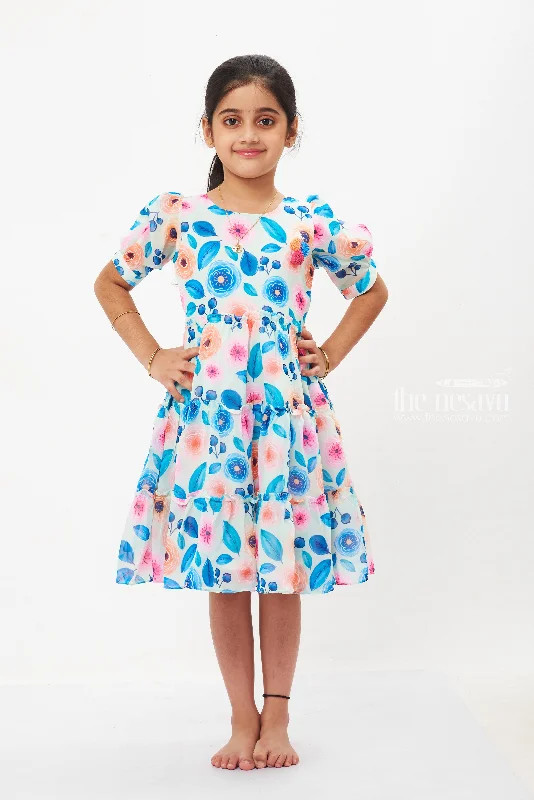 Asymmetric DressEmerald Blossom Girls Fancy Frock: A Floral Dream for Evening Soirees Asymmetric DressEmerald Blossom Girls Fancy Frock: A Floral Dream for Evening Soirees