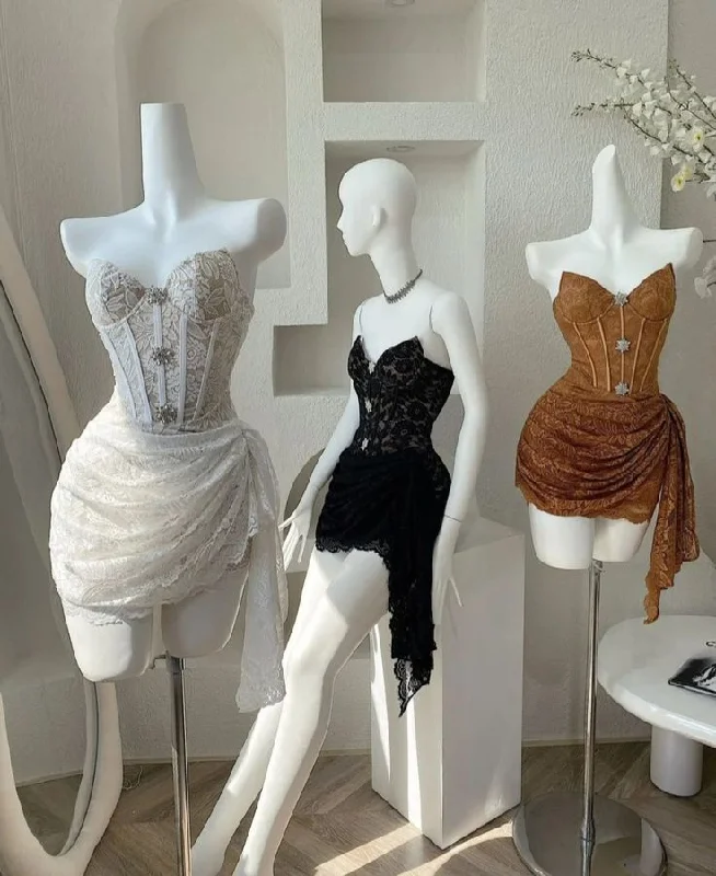 Denim Dresselegant strapless lace short party dress homecoming evening dress cg25314 Denim Dresselegant strapless lace short party dress homecoming evening dress cg25314
