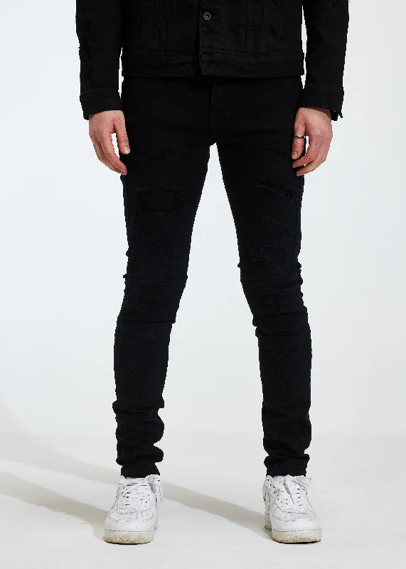 Men's Jeans with a Destroyed LookMontana 2.0 Denim (Jet Black)