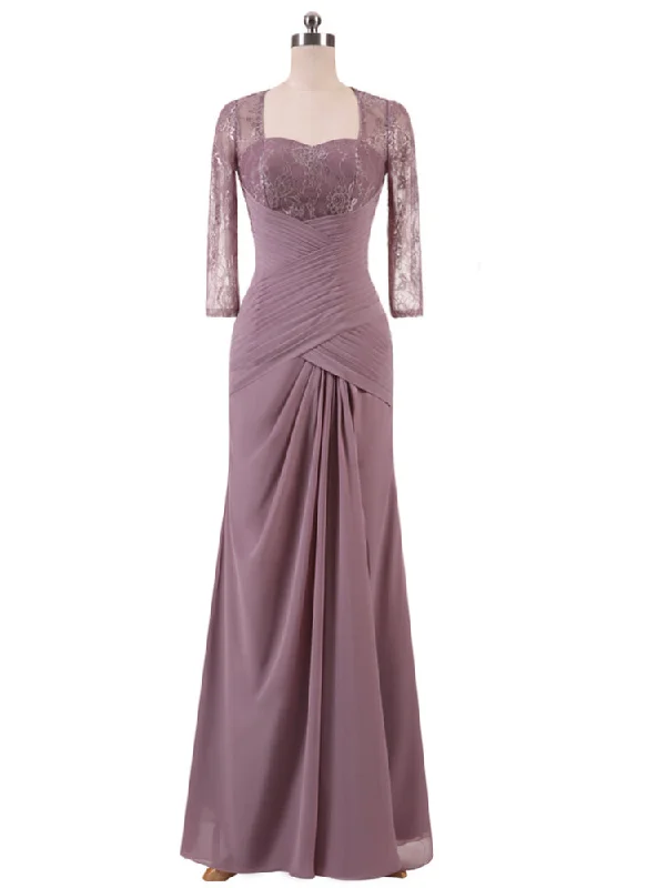 women's wrinkle-resistant dressesA-Line 3/4 Sleeves Ruched Chiffon Pleats Mother Of The Bride Dresses women's wrinkle-resistant dressesA-Line 3/4 Sleeves Ruched Chiffon Pleats Mother Of The Bride Dresses