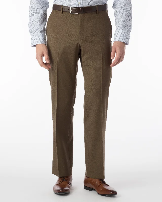 Men's Pants with Moisture-Wicking PropertiesBallin Pants - Soho Super 120's Gabardine - Saddle Men's Pants with Moisture-Wicking PropertiesBallin Pants - Soho Super 120's Gabardine - Saddle