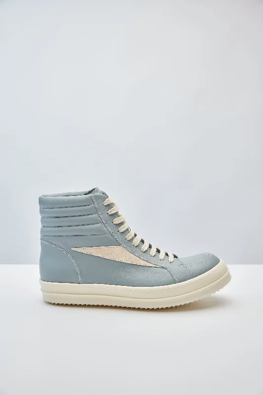 Men's Pants with Zippered PocketsRick Owens High Vintage Sneaks in Pale Blue