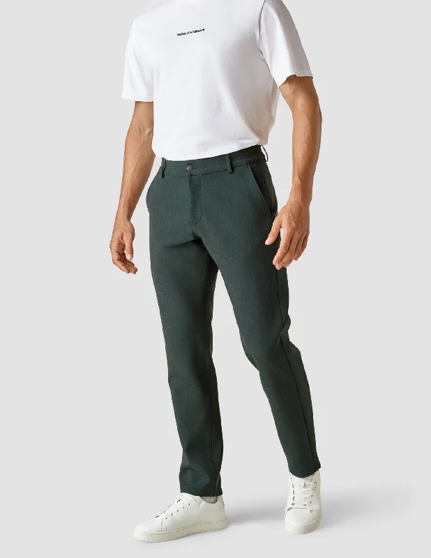 Men's Patterned Pants with Geometric DesignsHeavy Edition Pants Regular Deep Green Melange 2.0 Men's Patterned Pants with Geometric DesignsHeavy Edition Pants Regular Deep Green Melange 2.0