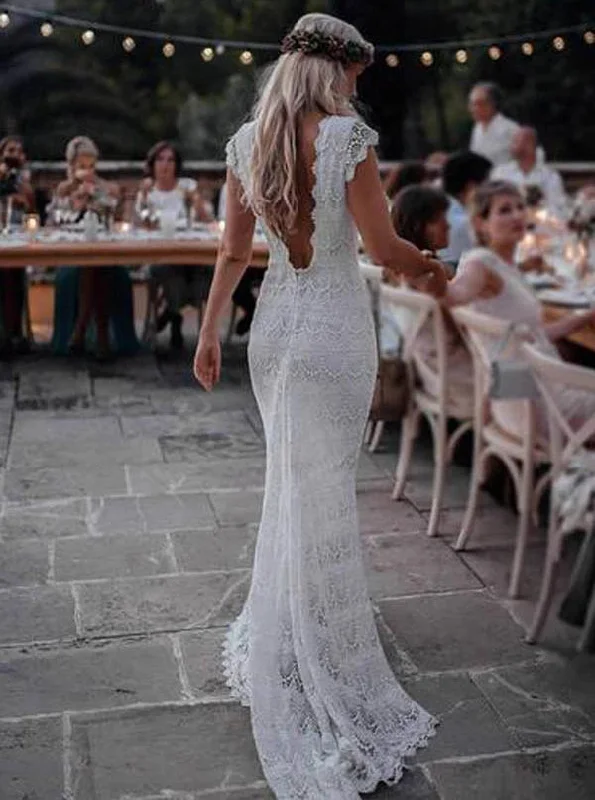 women's ball gown dressesBoho Lace Wedding Dresses Mermaid Backless Bridal Gown With Sleeve OW522 women's ball gown dressesBoho Lace Wedding Dresses Mermaid Backless Bridal Gown With Sleeve OW522