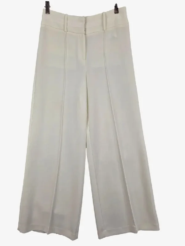 Men's Jeans for Everyday WearVeronika Maine Ivory Wide-leg Pintuck Pants Size 10