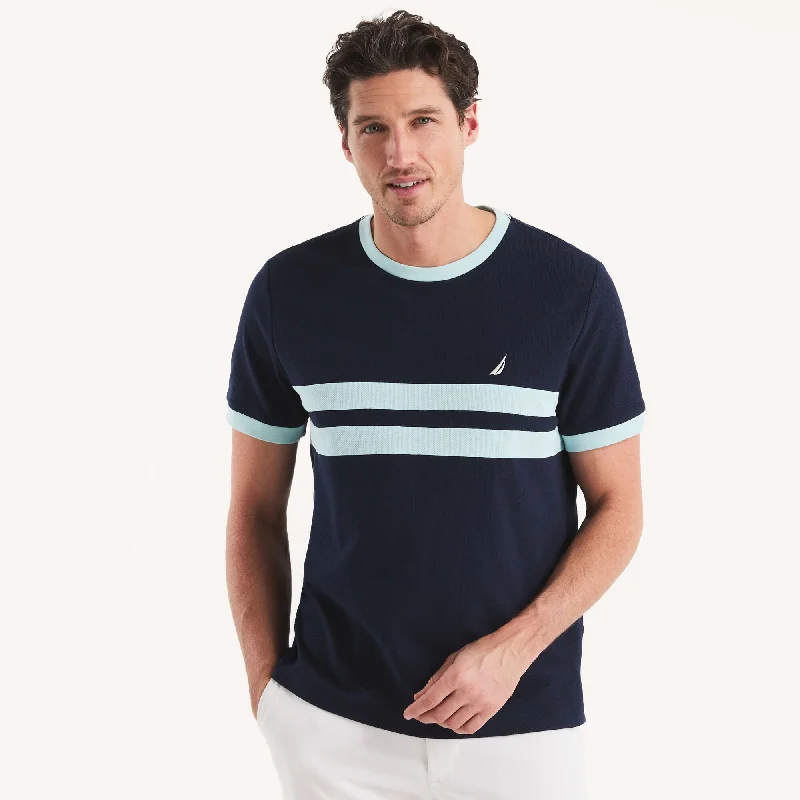 Men's Sweaters with Mock-Neck DesignsNautica Mens Colorblock Crewneck T-Shirt