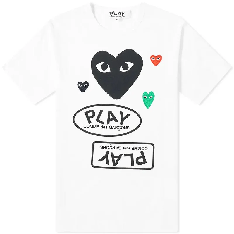 Layered Men's Vest SweatersBlack Colorful Hearts T-Shirt