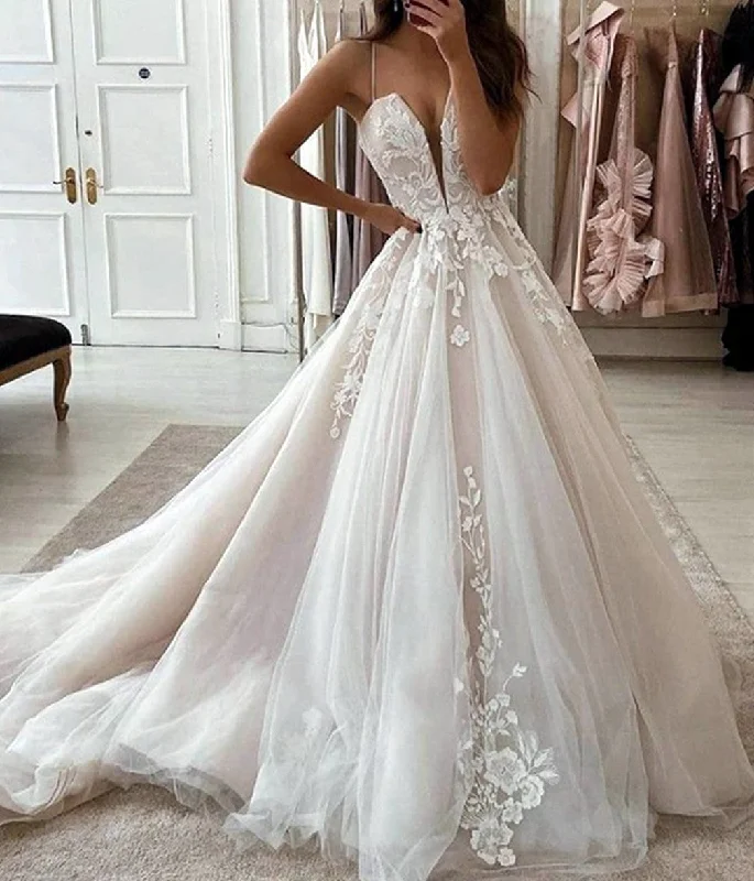 women's affordable dressesWomen A-Line Appliques Wedding Dresses Sleeveless V-Neck Bridal Gowns YWD219 women's affordable dressesWomen A-Line Appliques Wedding Dresses Sleeveless V-Neck Bridal Gowns YWD219