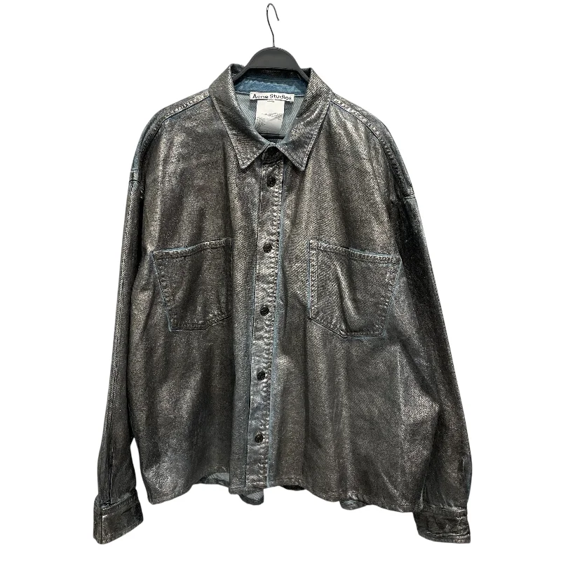 Affordable Men's JeansAcne Studios/LS Shirt/54/Cotton/SLV/SILVER COATED DENIM SHIRT