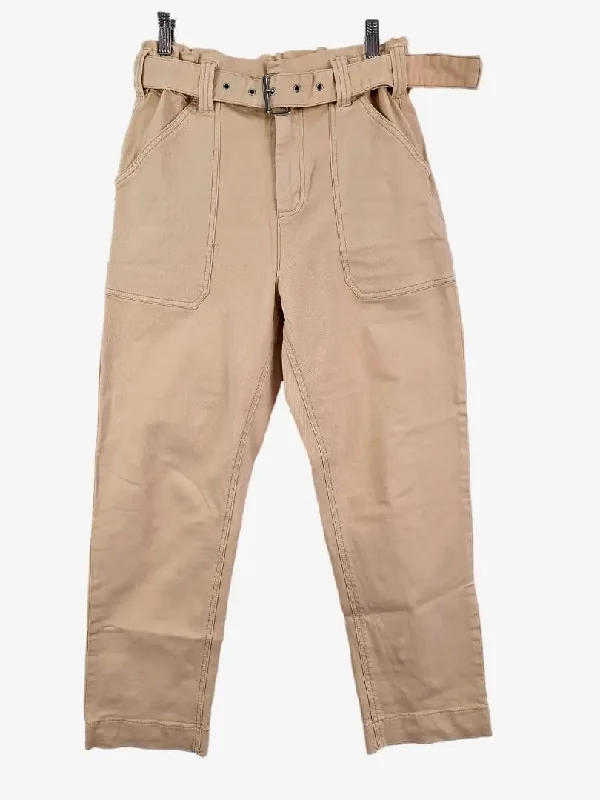Jeans for Men with a Athletic BuildFrench Connection Beige Belted Wide Pocket Jeans Size 10