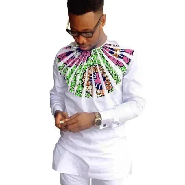 Men's Collared Shirts for Formal OccasionsAdekunle African Shirts For Men