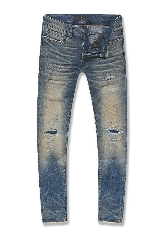 Classic Blue Men's JeansBig Men's Sean Heartbreak Denim (Gold Miner)