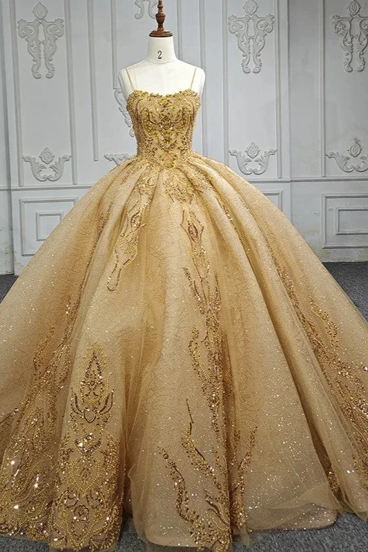 women's everyday dressesQuinceanera Dress Gold Beading Formal Long Evening Dress Spaghetti Straps Ball Gown women's everyday dressesQuinceanera Dress Gold Beading Formal Long Evening Dress Spaghetti Straps Ball Gown