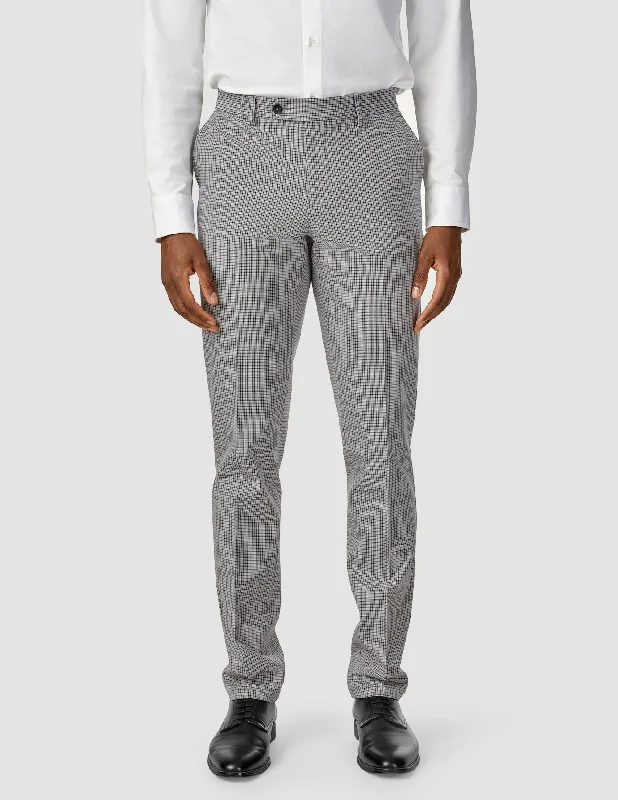 Men's Twill Pants for a Dressy LookEssential Suit Pants Regular Duo Check Blue