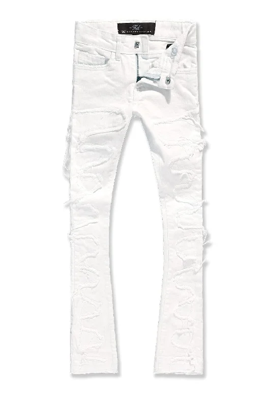 Comfortable Men's JeansKids Stacked Python Denim (Plaster)