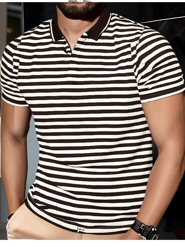 Men's Sweaters with Tailored FitsMack Jonney Men's Striped Cotton Rich Polo T Shirt | Collar Tshirts | Half Sleeves | Stripe-Regular Fit Men's Sweaters with Tailored FitsMack Jonney Men's Striped Cotton Rich Polo T Shirt | Collar Tshirts | Half Sleeves | Stripe-Regular Fit